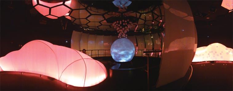 New media art interactive installation: flora exposition
