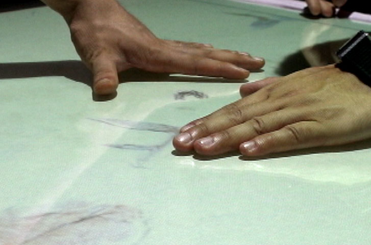 Interactive video new media art installation using Diamond sutra