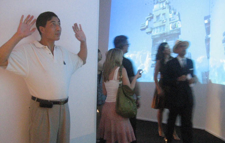 Interactive video new media art installation in Shanghai biennale