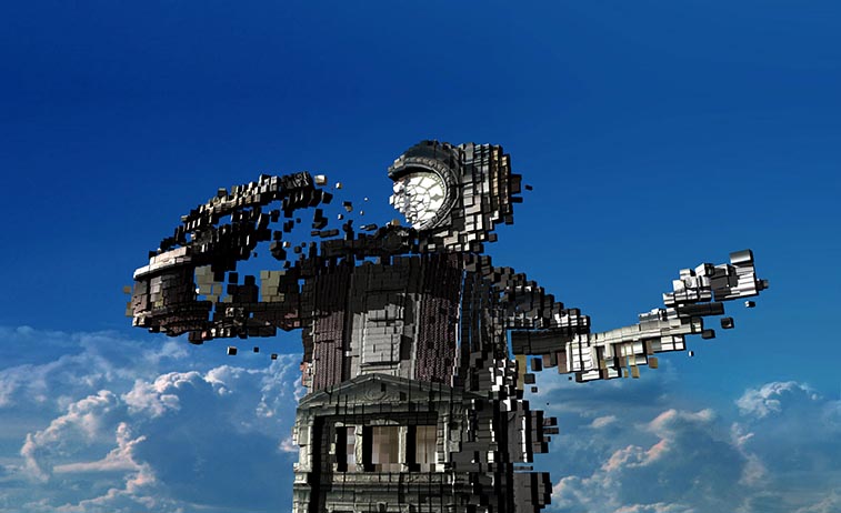 Interactive video new media art installation in Shanghai biennale